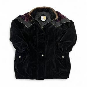 Vintage 90s Velvet Puffer Jacket